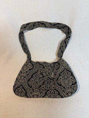Floral Tapestry Bag with Button Snap Hand Made Purse in Portland Dana Herbert